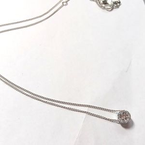 Silver solitaire necklace Brighton